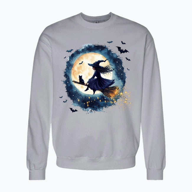 Bluza damska z nadrukiem - Czarownica i księżyc