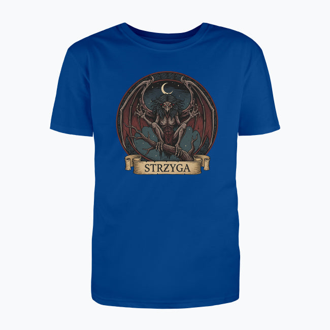 T-shirt męski z nadrukiem - Strzyga - Mitologia słowiańska