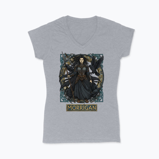 Koszulka damska V-neck - Morrigan - Mitologia celtycka
