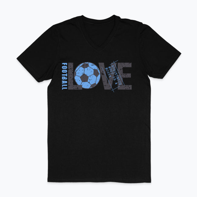 Męska koszulka V-neck - Love football