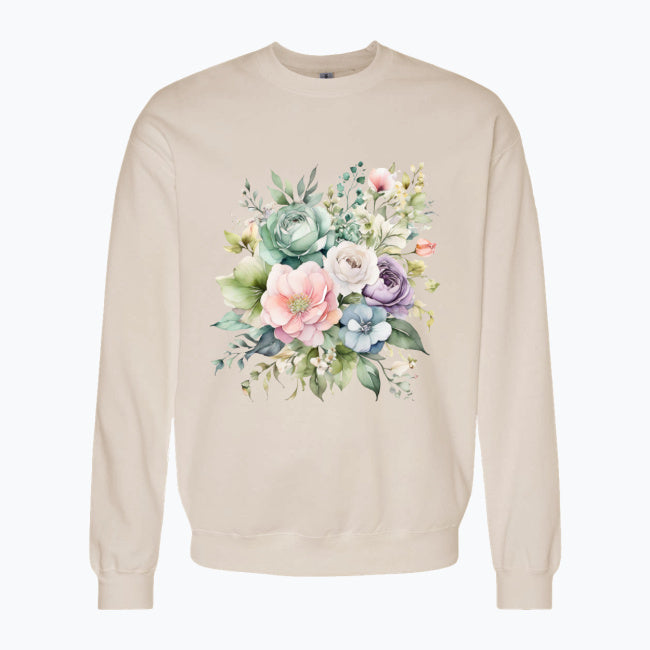 Bluza damska - Pastelowe kwiaty