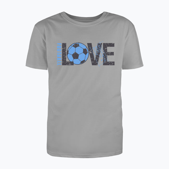 T-shirt męski z nadrukiem - Love football