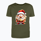 T-shirt męski z nadrukiem - Przystrojony Mikołaj