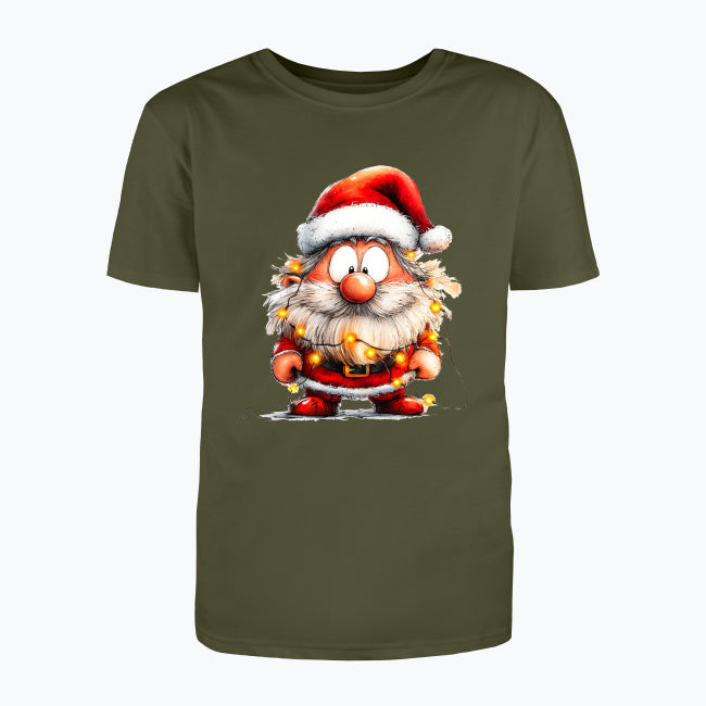 T-shirt męski z nadrukiem - Przystrojony Mikołaj