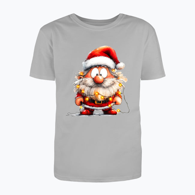 T-shirt męski z nadrukiem - Przystrojony Mikołaj