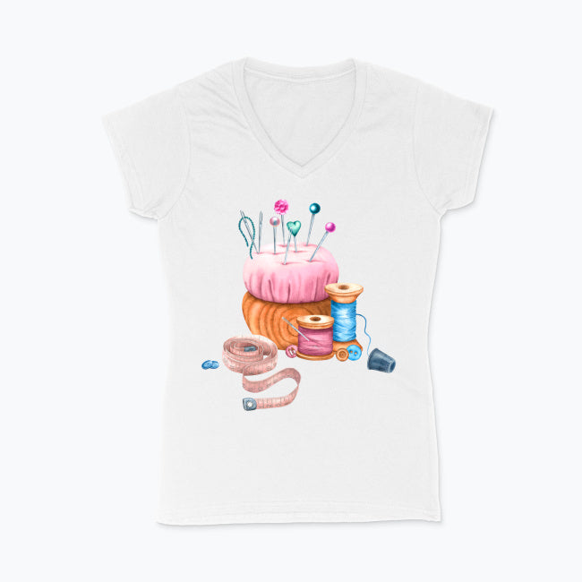 Koszulka damska V-neck - Krawiecka pasja