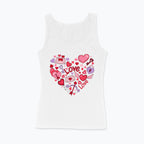 Damski Top z nadrukiem haftu - Serce Love
