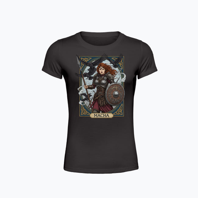 T-shirt damski z nadrukiem - Macha - Mitologia celtycka