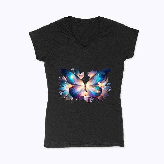 Koszulka damska V-neck - Bajkowy motyl