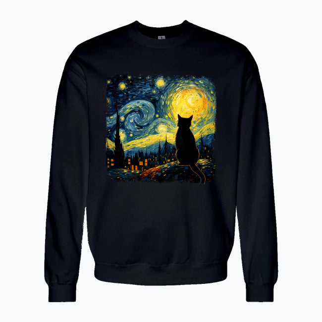 Bluza damska z nadrukiem - Kot van Gogha