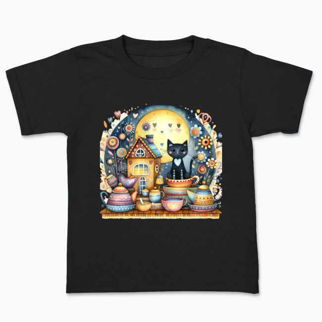 Koszulka dziecięca - Kotek w porcelanie