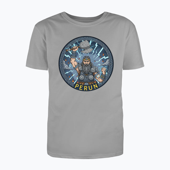 T-shirt męski z nadrukiem - Perun - Mitologia słowiańska