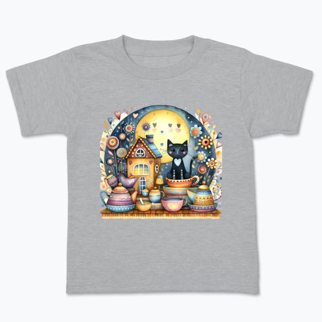 Koszulka dziecięca - Kotek w porcelanie