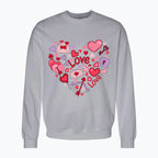Bluza damska z nadrukiem haftu - Serce Love