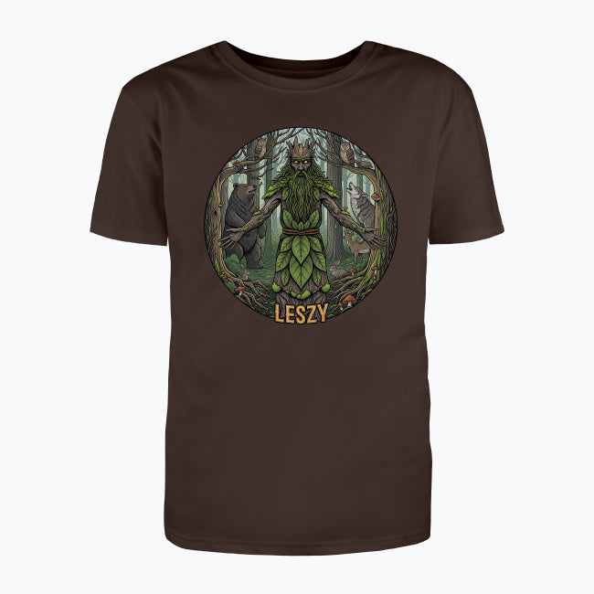 T-shirt męski z nadrukiem - Leszy - Mitologia słowiańska