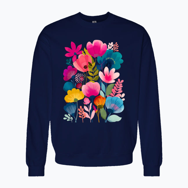 Bluza damska - Kolorowe kwiaty