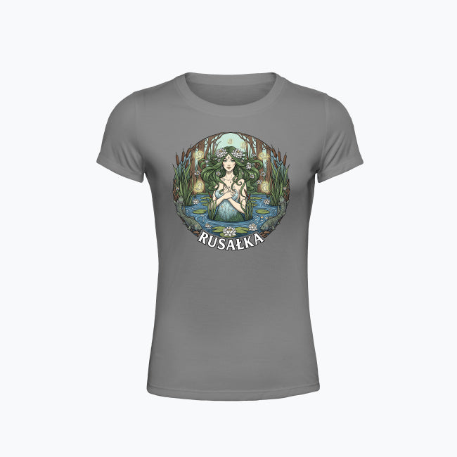 T-shirt damski z nadrukiem - Rusałka - Mitologia słowiańska