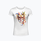 T-shirt damski - Maska karnawałowa