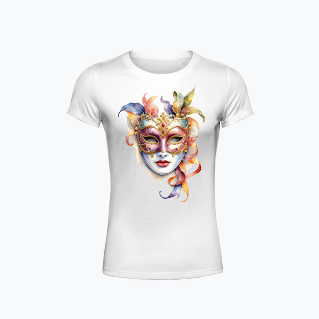 T-shirt damski - Maska karnawałowa