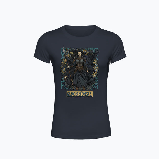 T-shirt damski z nadrukiem - Morrigan - Mitologia celtycka