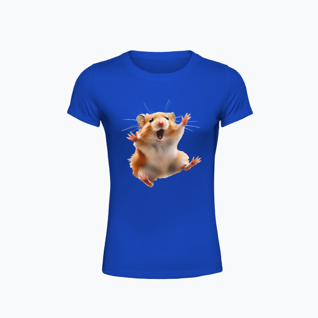 T-shirt damski - Szalony chomik