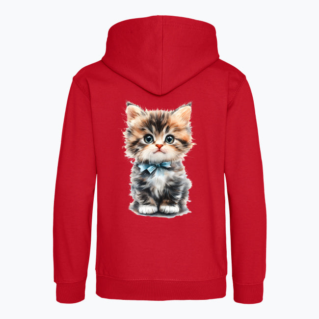 Bluza z nadrukiem -Kotek z Niebieską Kokardką