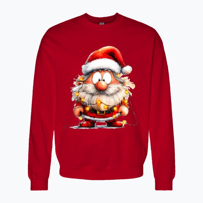 Bluza męska z nadrukiem - Przystrojony mikołaj