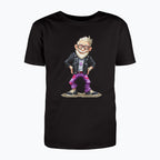 T-shirt męski z nadrukiem haftu - Wystrzałowy dziadek