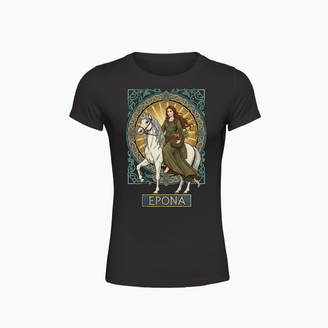 Koszulka damska z nadrukiem - Epona - Mitologia celtycka