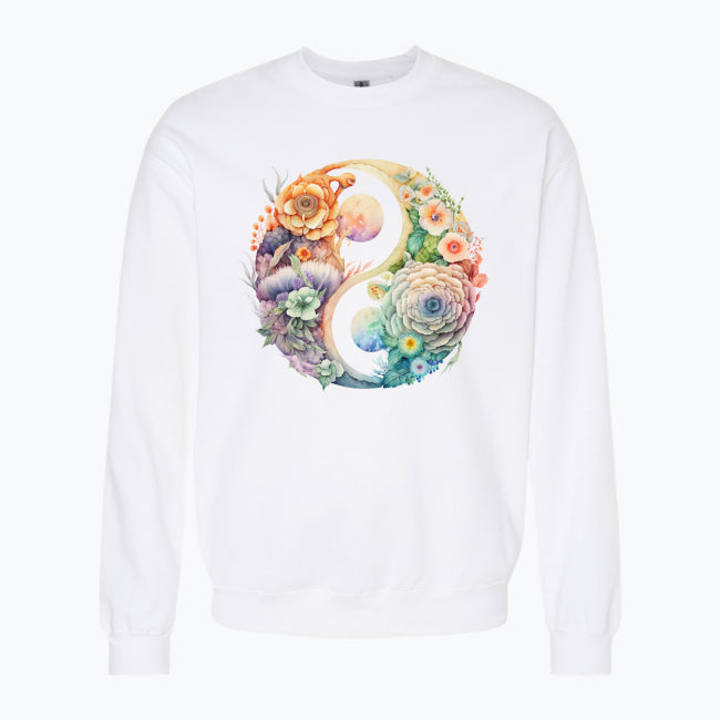 Bluza damska z nadrukiem - Kwiatowy Yin Yang