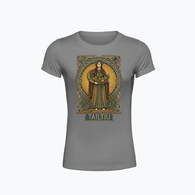 T-shirt damski z nadrukiem - Tailtiu - Mitologia celtycka
