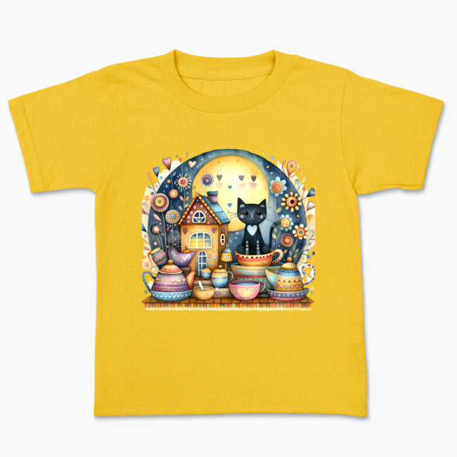 Koszulka dziecięca - Kotek w porcelanie