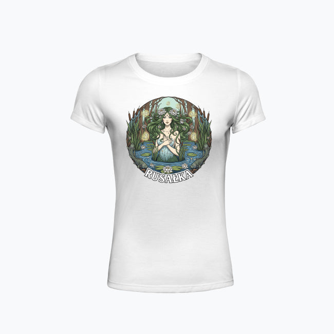 T-shirt damski z nadrukiem - Rusałka - Mitologia słowiańska