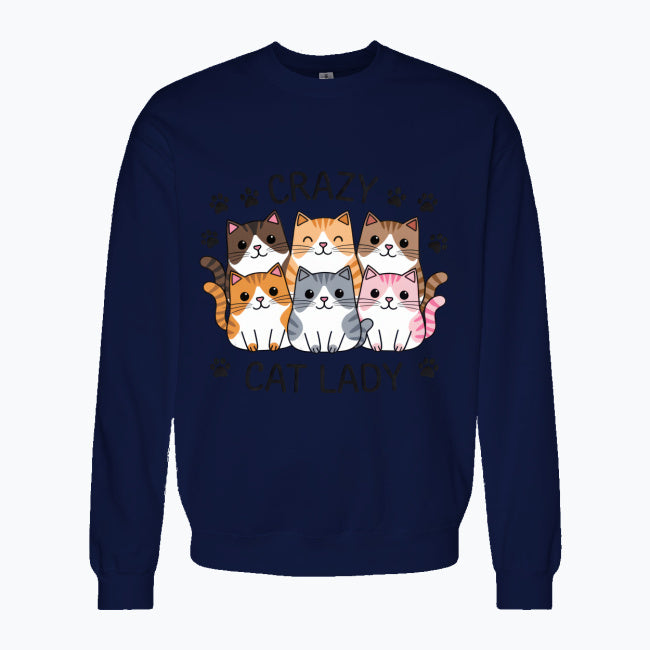Bluza damska z nadrukiem - Crazy cat lady
