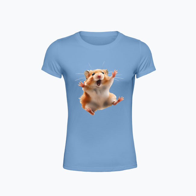 T-shirt damski - Szalony chomik