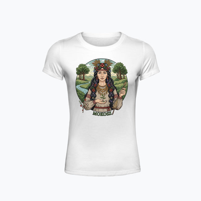 T-shirt damski z nadrukiem - Mokosz - Mitologia słowiańska