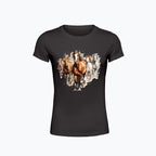 T-shirt damski z nadrukiem - Konie w galopie