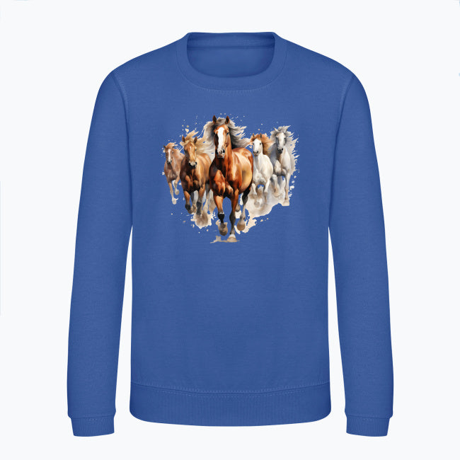 Bluza dziecięca z nadrukiem - Konie w galopie