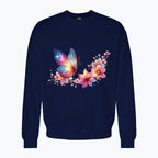 Bluza damska - Motyl z kwiatami
