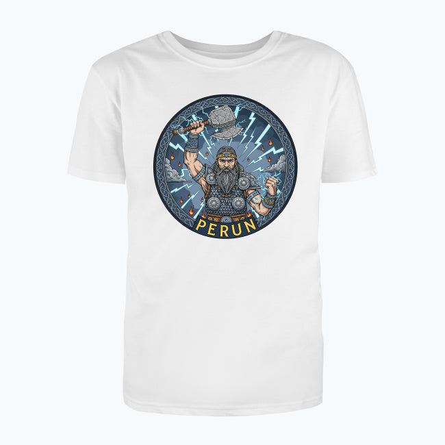 T-shirt męski z nadrukiem - Perun - Mitologia słowiańska