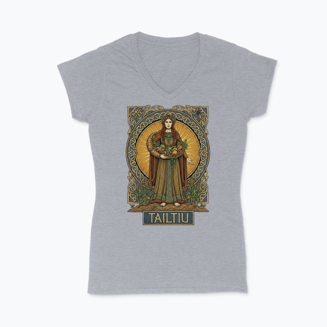 Koszulka damska V-neck - Tailtiu - Mitologia celtycka