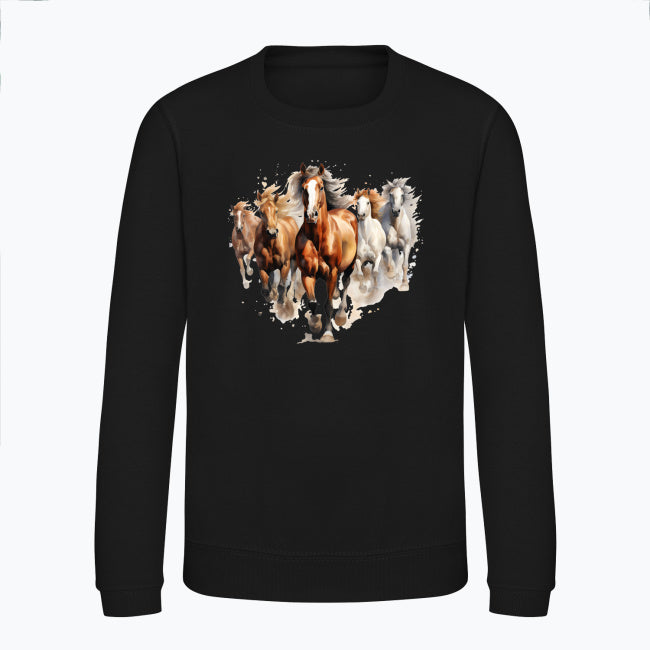 Bluza dziecięca z nadrukiem - Konie w galopie
