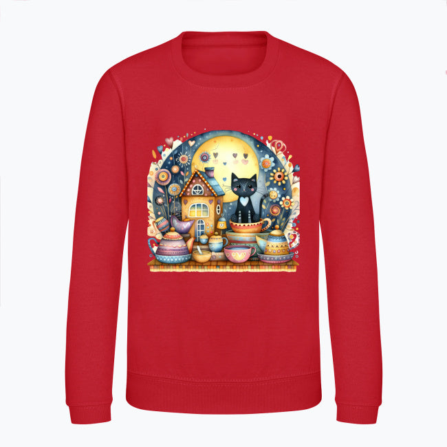 Bluza dziecięca - Kotek w porcelanie