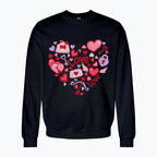 Bluza damska z nadrukiem haftu - Serce Love