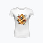 T-shirt damski - Pszczoła na plastrze miodu