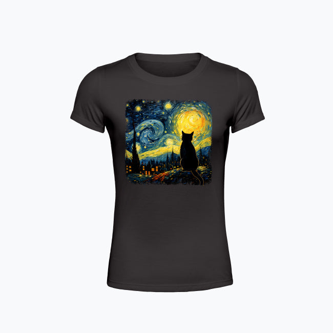 T-shirt z nadrukiem - Kot van Gogha