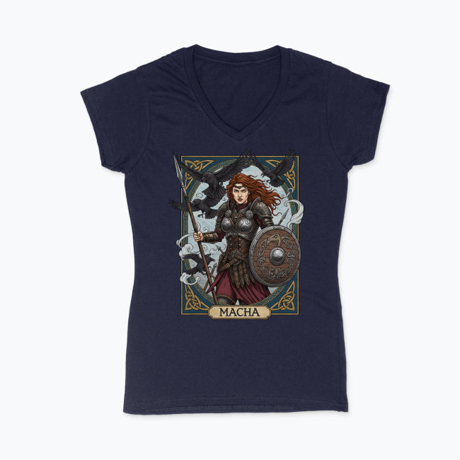 Koszulka damska V-neck - Macha - Mitologia celtycka