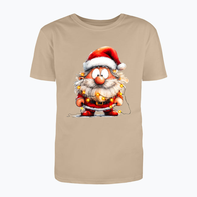 T-shirt męski z nadrukiem - Przystrojony Mikołaj