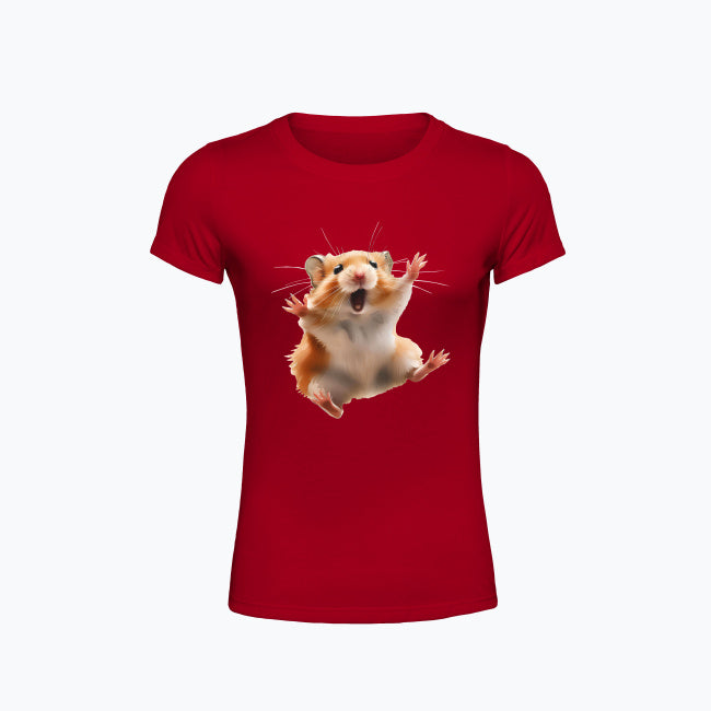 T-shirt damski - Szalony chomik