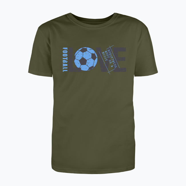 T-shirt męski z nadrukiem - Love football